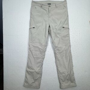 Eddie Bauer Womens Micro Fleece Lined Rainer Pants Pumice Beige 8